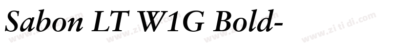 Sabon LT W1G Bold字体转换 Sabon LT W1G Bold字体转换